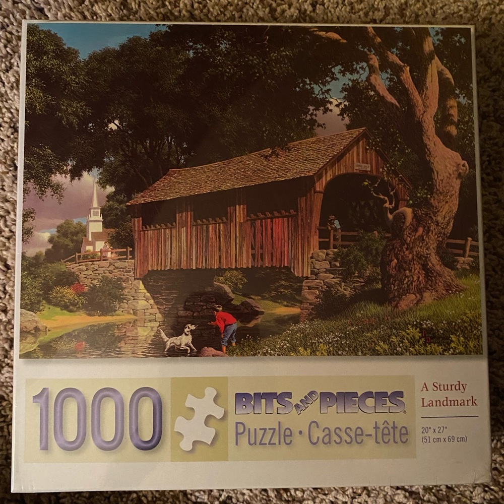 🧩2/$15🧩 1,000 piece puzzle Bits and Pieces “A sturdy landmark”